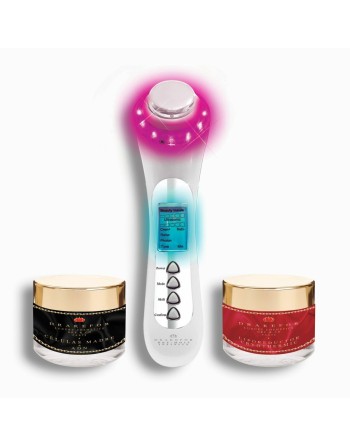 High Frequency Rejuvenating Facial Massager Drakefor M015 White 3 Pieces