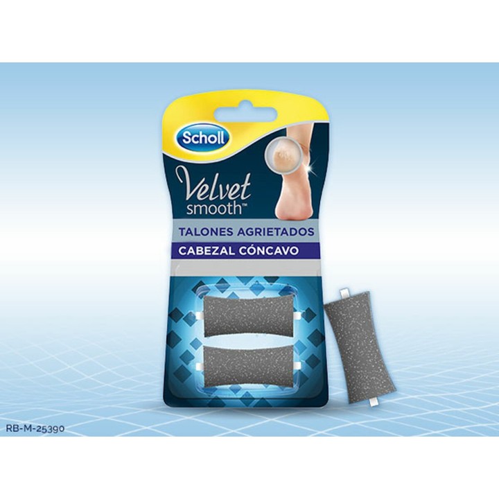 Eksfoliering til Fødder Scholl Velvet Smooth (2 enheder)