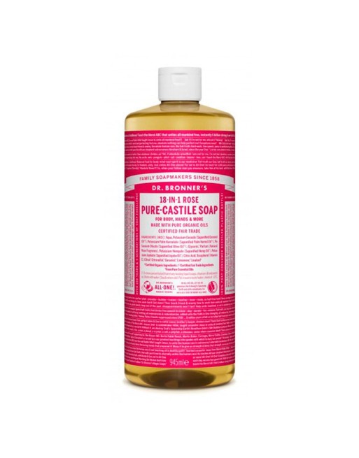 Flydende sæbe Dr Bronner's 945 ml Roser