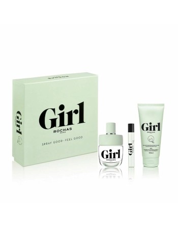 Women's Perfume Set Rochas Girl EDT 3 Pieces