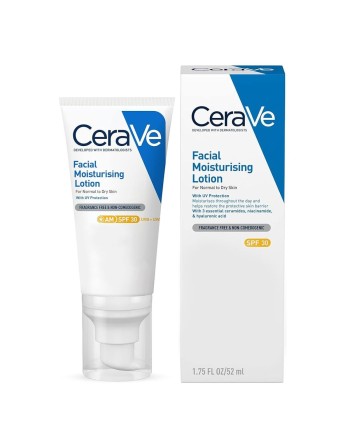 Feuchtigkeitsspendende Gesichtslotion CeraVe Moisturising 52 ml Spf 30