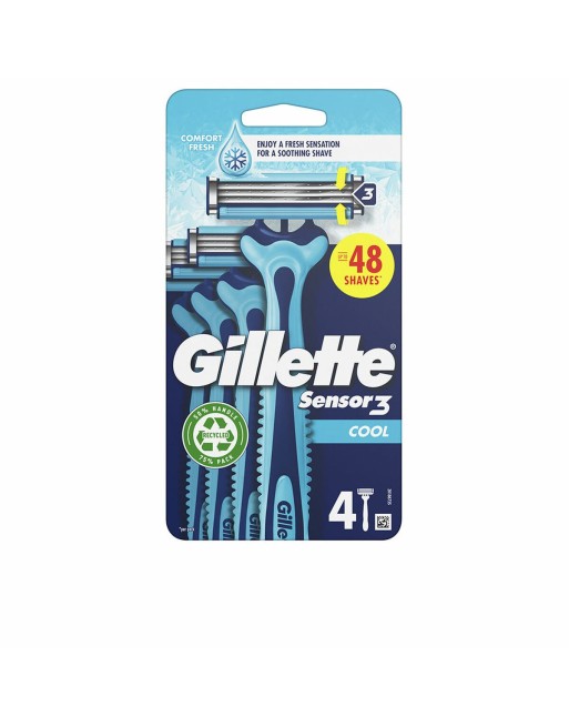 Rasoi Usa e Getta Gillette SENSOR 3 COOL (4 Unità)