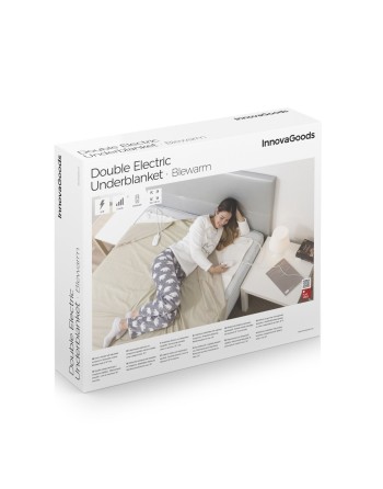 Surmatelas Chauffant Électrique Double Blewarm InnovaGoods 60+60 W 140 x 160 cm Blanc