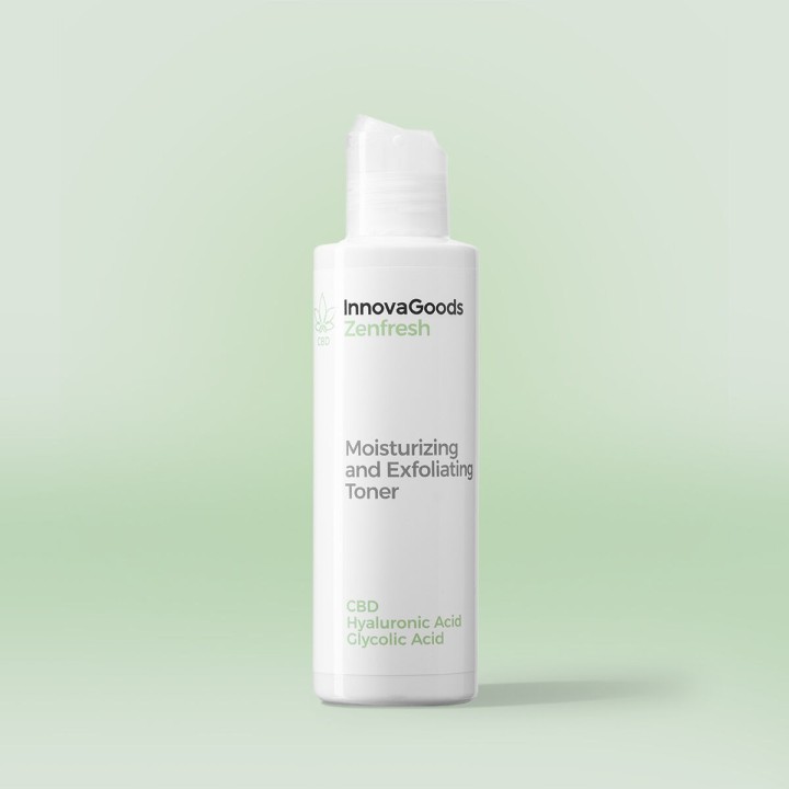 Fugtgivende og eksfolierende ansigtstoner CBD Zenfresh InnovaGoods 150 ml