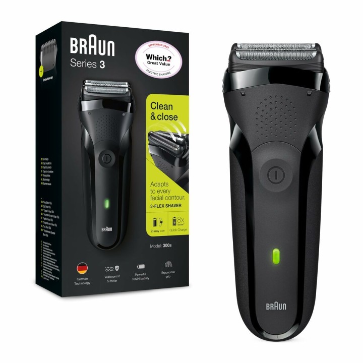 Afeitadora Eléctrica Recargable Braun 3-300S Carga rápida