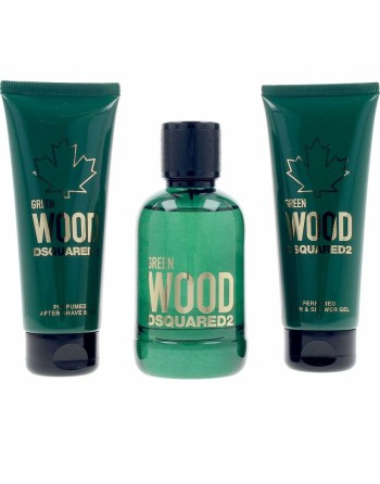 Women's Perfume Set Dsquared2 GREEN WOOD 3 Pieces
