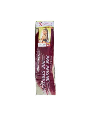 Extensions pour les Cheveux X-Pression Pre Peigne Bourgogne 2 Unités