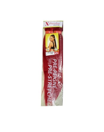 Extensions pour les Cheveux X-Pression Pre Peigne Rouge 2 Unités