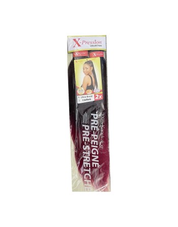 Extensions pour les Cheveux X-Pression Pre Peigne Bourgogne 2 Unités