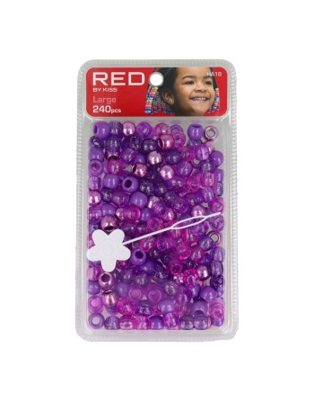 Glass beads Red Kiss Kiss L Purple 240 Pieces