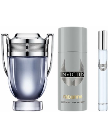 Set mit Herrenparfüm Paco Rabanne Invictus 3 Stücke