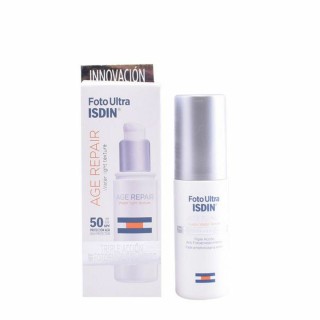 Solcreme til ansigtet Foto Ultra Isdin SPF 50+ (50 ml) Flødefarvet Ansigtscreme