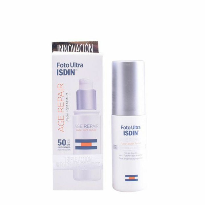 Solcreme til ansigtet Foto Ultra Isdin SPF 50+ (50 ml) Flødefarvet Ansigtscreme