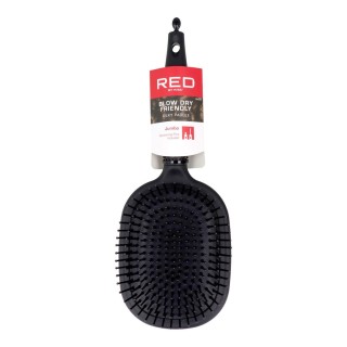 Børste til Glatning af Håret Red Kiss Kiss Rubberized Sort