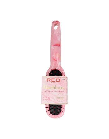Detangling Hairbrush Red Kiss Kiss Marblous Pink Squared