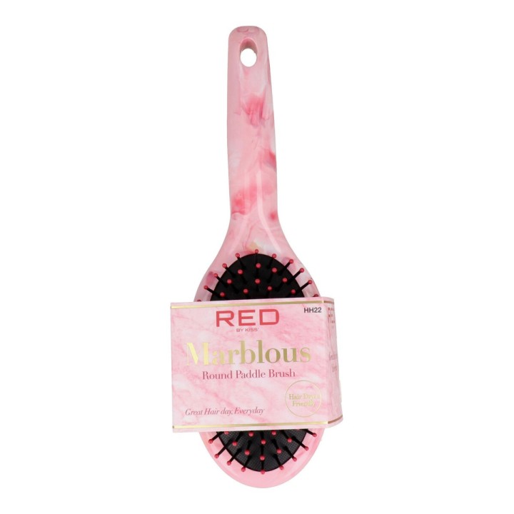 Børste til Glatning af Håret Red Kiss Kiss Marblous Pink Cirkulær