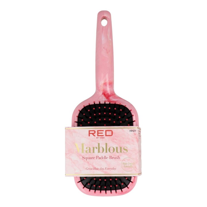 Børste til Glatning af Håret Red Kiss Kiss Marblous Pink Firkantet