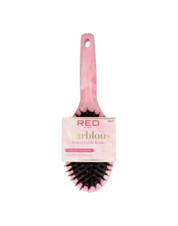 Detangling Hairbrush Red Kiss Kiss Marblous Pink Circular