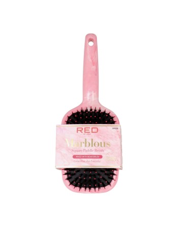 Detangling Hairbrush Red Kiss Kiss Marblous Pink Squared