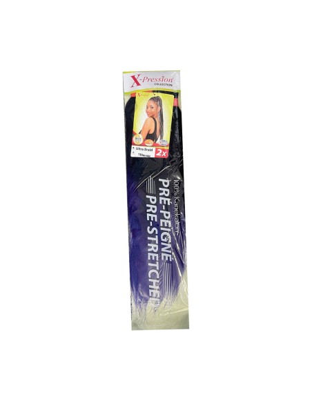 Extensiones para el Pelo X-Pression Pre-Peigne T1b/Blue 2 Unidades