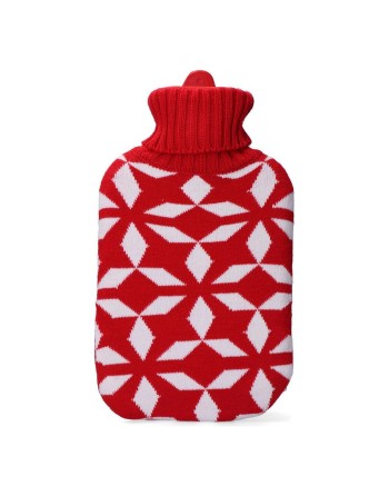 Bolsa de Agua Caliente EDM 76774 Rojo/Blanco Lana 2 L