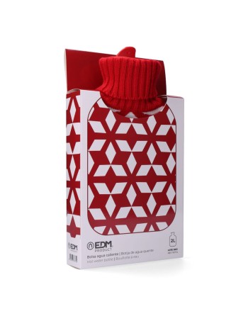 Bolsa de Agua Caliente EDM 76774 Rojo/Blanco Lana 2 L