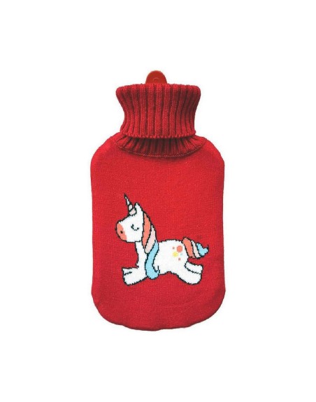 Hot Water Bottle EDM 76778 Red Unicorn Wool 2 L Plastic