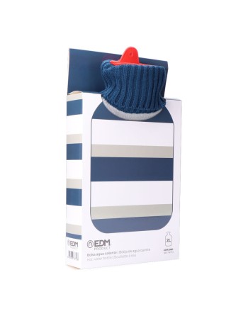 Borsa Acqua Calda EDM 76772 Multicolore Righe Lana 2 L