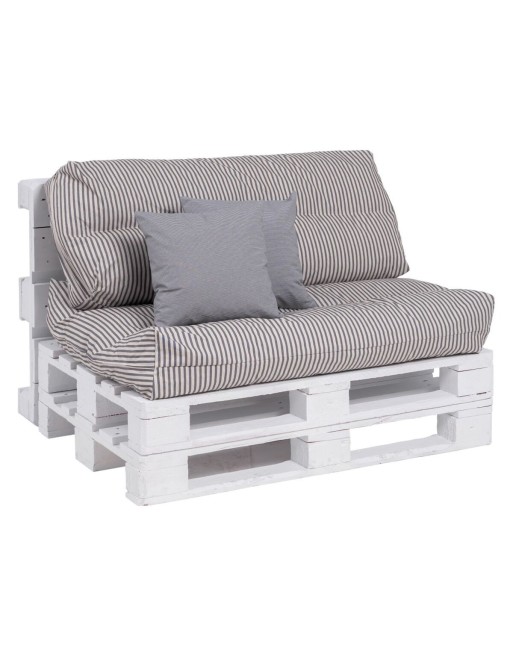 Cuscino 4 Pezzi Grigio 120 x 80 cm