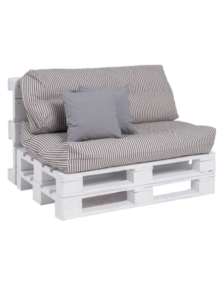 Cuscino 4 Pezzi Grigio 120 x 80 cm