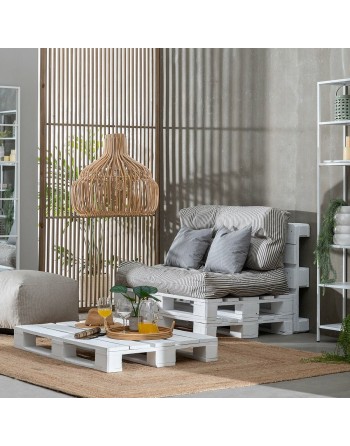 Cuscino 4 Pezzi Grigio 120 x 80 cm