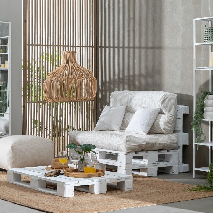 Cuscino 4 Pezzi Beige 120 x 80 cm