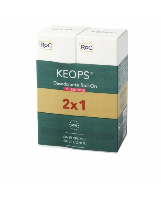 Deodorante Roll-on Roc Keops 2 x 30 ml Pelle sensibile