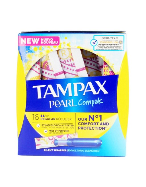 Assorbenti Interni Regolari PEARL Tampax (16 uds) (16 uds) (18 uds)