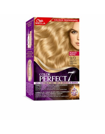 Dauerfärbung Wella Color Perfect 7 Nº 9/0 Graue Haare 60 ml Sehr helles Blond