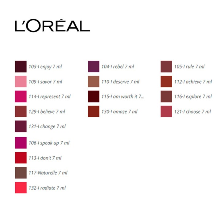 Læbestift Rouge Signature L'Oreal Make Up (7 ml) 7 ml