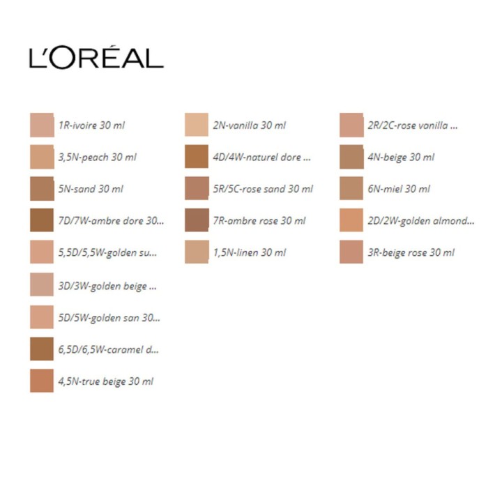 Base per Trucco Fluida Accord Parfait L'Oreal Make Up (30 ml) (30 ml)