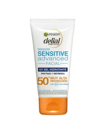 Solbeskyttelsesgel SENSITIVE ADVANCED Garnier Sensitive Advanced Spf 50+ (50 ml) SPF 50+ 50 ml