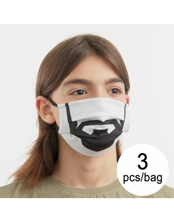 Mascarilla Higiénica de Tela Reutilizable Beard Luanvi Talla M Pack de 3 uds