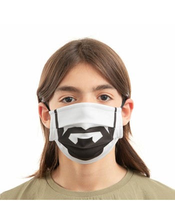 Hygienic Reusable Fabric Mask Beard Luanvi Size M Pack of 3 units