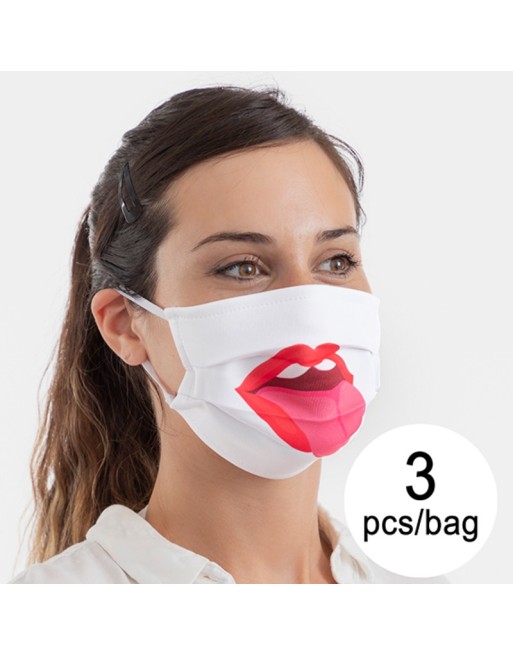 Hygienic Reusable Fabric Mask Tongue Luanvi Size M Pack of 3 units