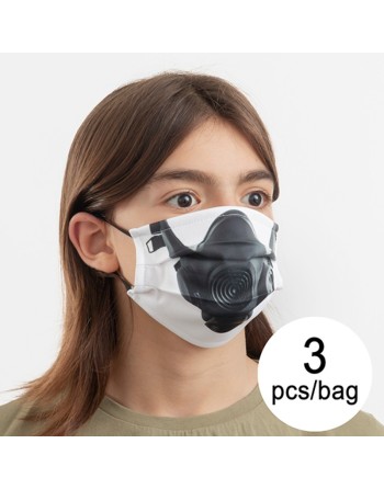 Masque en tissu hygiénique réutilisable Gas Luanvi Taille M Pack de 3 unités