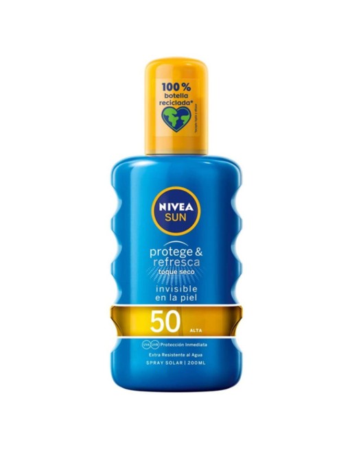 Spray Protecteur Solaire PROTEGE & REFRESCA Nivea Spf 50 (200 ml) 50 (200 ml)