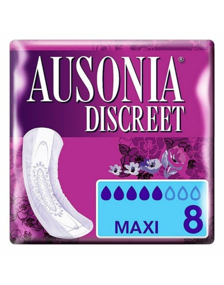 Incontinence Sanitary Pad DISCREET mAXI Ausonia Discreet (8 uds) 8 Units