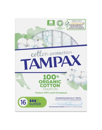 Super tamponer ORGANIC Tampax Tampax Organic Super (16 uds) 16 enheder