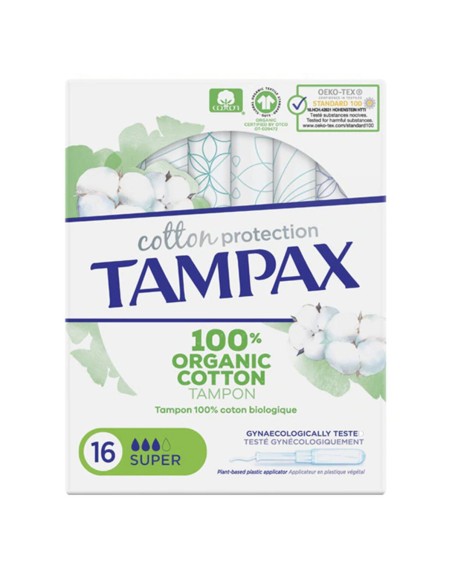 Tampons Super ORGANIC Tampax Tampax Organic Super (16 uds) 16 Unités