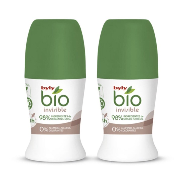 Roll on deodorant BIO NATURAL 0% INVISIBLE Byly (2 pcs)