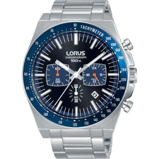 Herreur Lorus SPORTS Sort Sølvfarvet (Ø 44 mm)