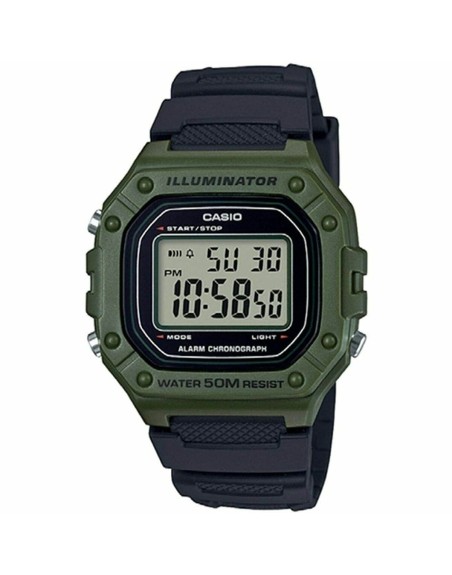 Reloj Hombre Casio W-218H-3AVEF Negro Verde