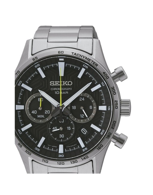 Herrenuhr Seiko SSB413P1 Schwarz Silberfarben